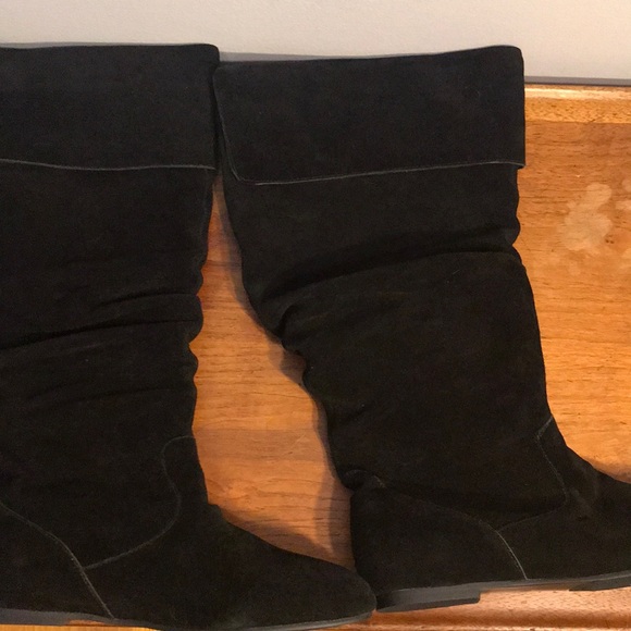 extra wide suede boots